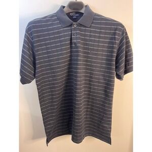 Polo by Ralph Lauren Mens XXL Black & Gray Plaid Grid Polo Shirt Short Sleeve